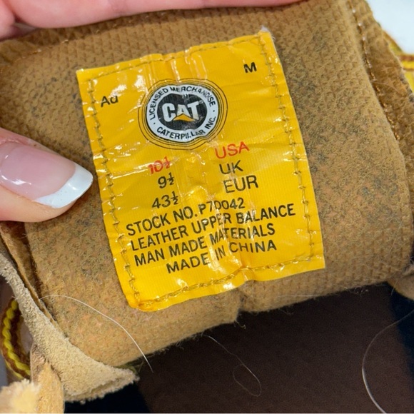 Caterpillar CAT leather work boots men size 9.5 - Picture 11 of 11